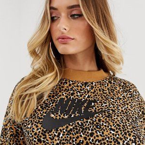 Nike Leopard Print Sweatshirt -- size Medium
